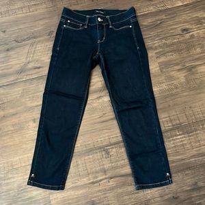 White House Black Market Dark Wash Cropped Jeans